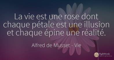 La vie est une rose dont chaque pétale est une illusion...