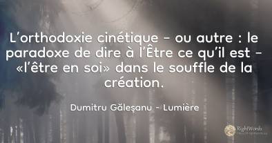 L’orthodoxie cinétique – ou autre : le paradoxe de dire à...