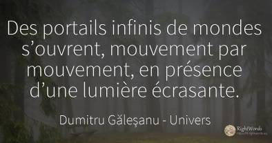 Des portails infinis de mondes s’ouvrent, mouvement par...